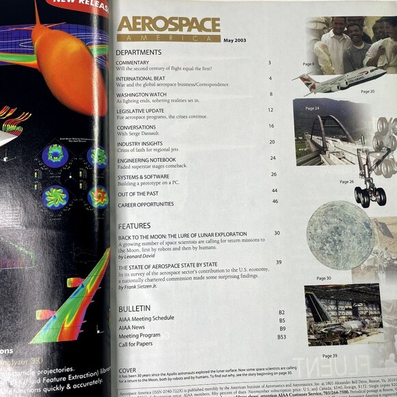 Aerospace America Magazine u May 2003 Vol 41  No 5 Lunar Exploration - Picture 3 of 4